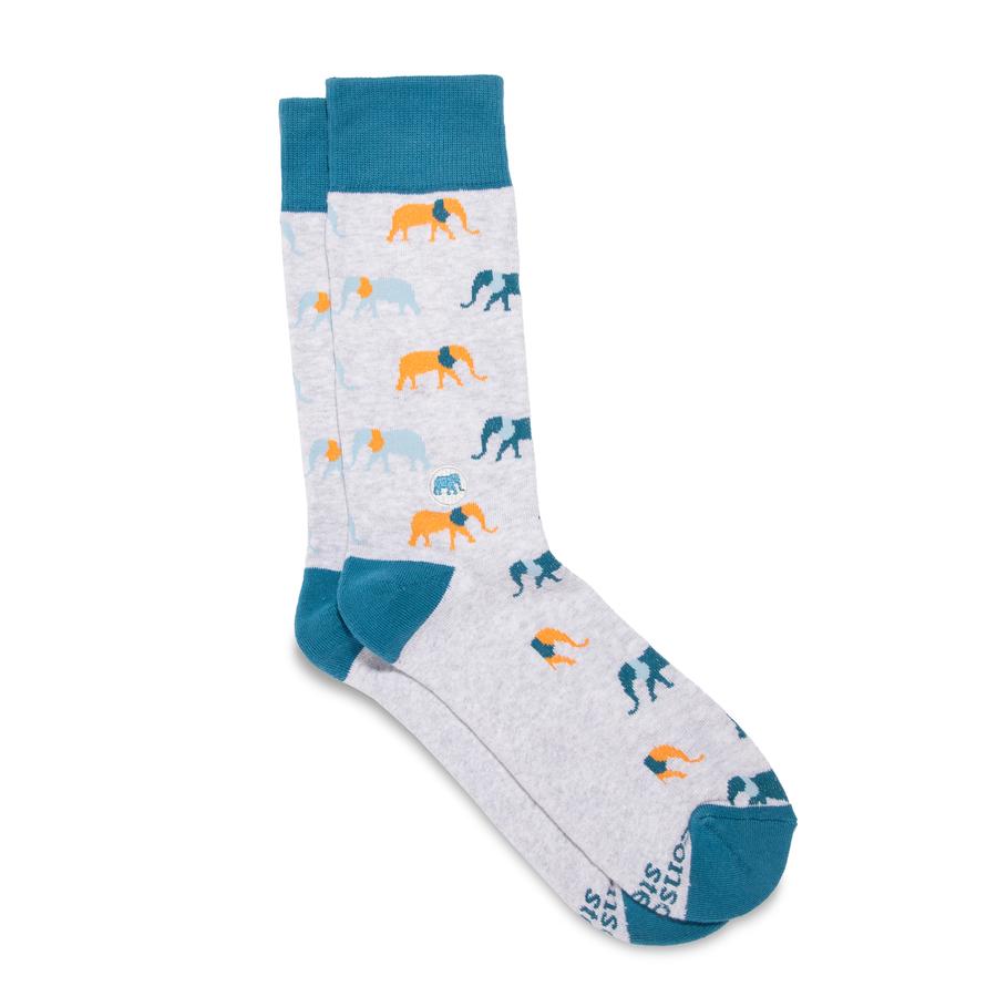 Conscious Step: Socks that Protect Elephants (Orange)