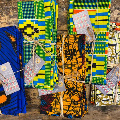 South Sudanese Threads: Multi-Color Napkin Set of 4