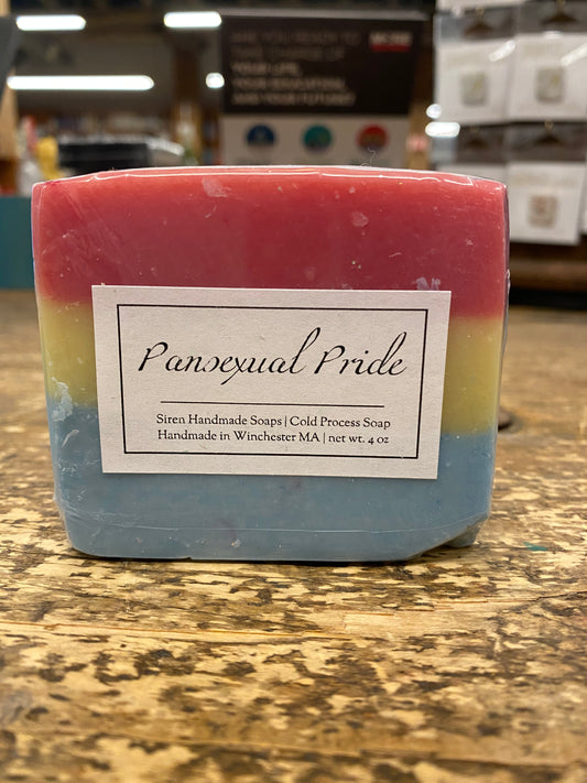 Siren Handmade Soaps: Pansexual Pride Bar Soap (Pink/Yellow/Blue)
