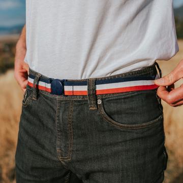 Jelt Belts: The USA Striped Elastic Belt