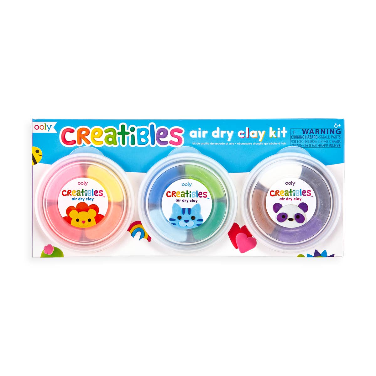 OOLY - Creatibles DIY Air Dry Clay Kit - Set of 12