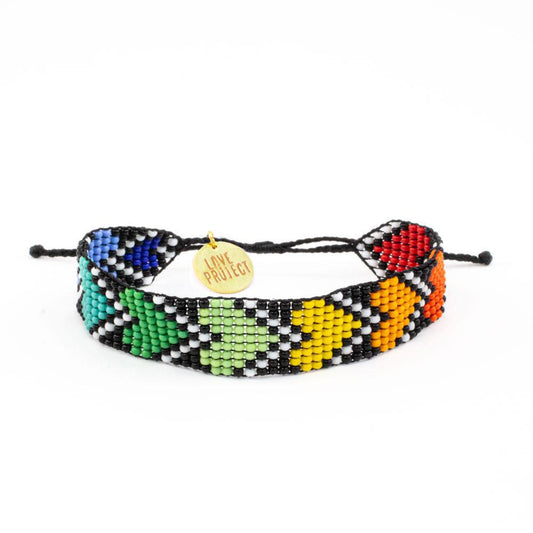 Love Is Project: Rainbow River Hearts Bracelet