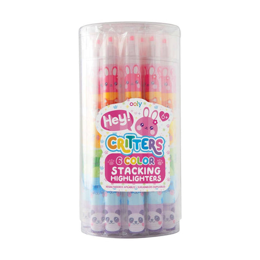 OOLY: Hey Critters! Stacking Highlighters - Tub of 24