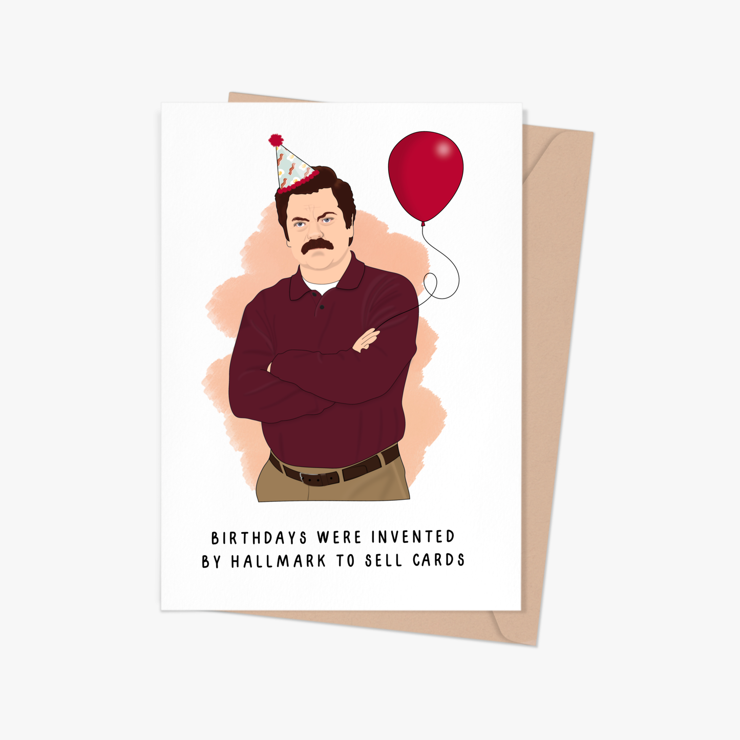 Shop Trimmings: Ron Swanson Birthday Card