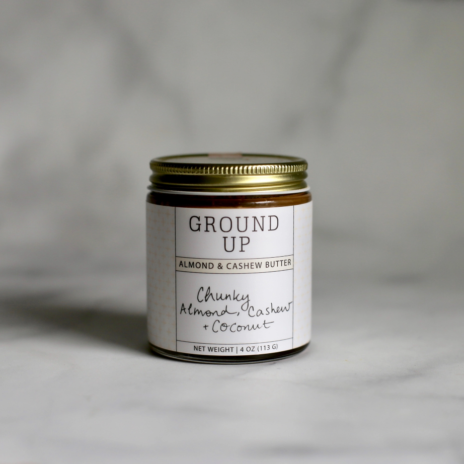 Ground Up: Chunky Almond + Cashew + Coconut Butter  (4oz)