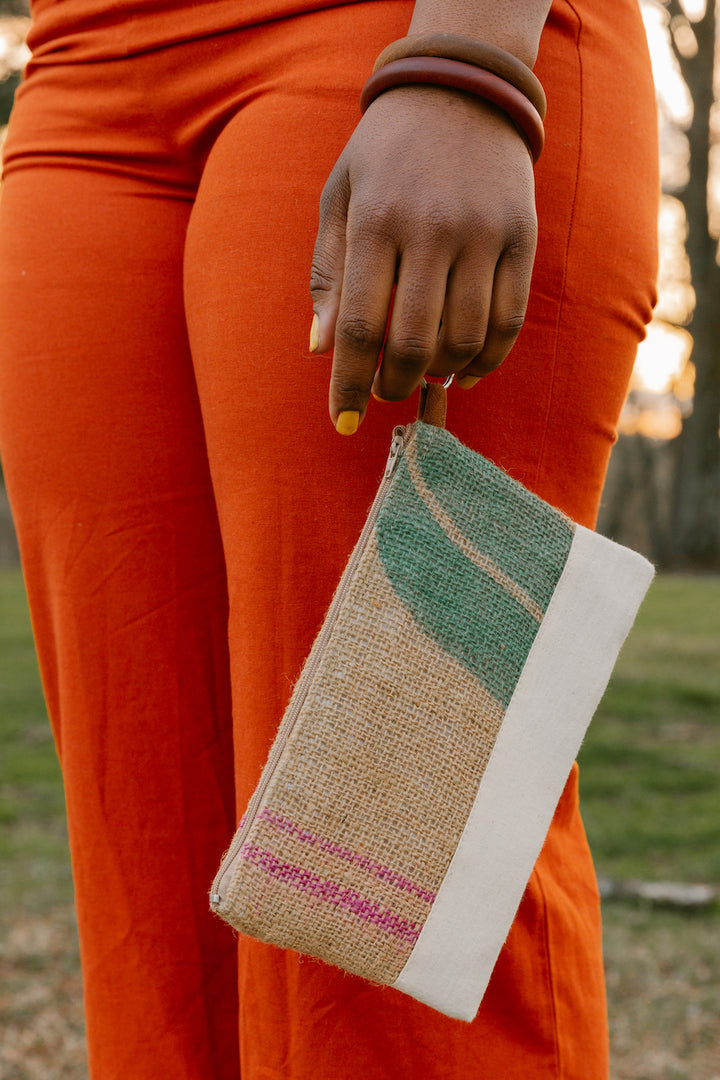 2nd Story Goods: Burlap Wristlet