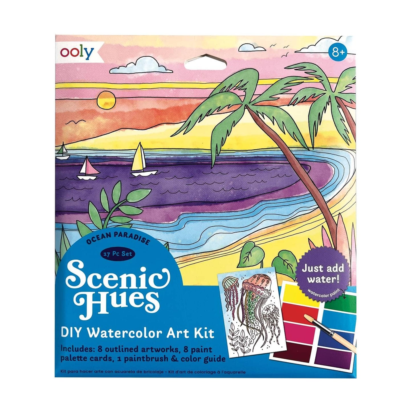 OOLY: Scenic Hues D.I.Y. Watercolor Kit Ocean Paradise