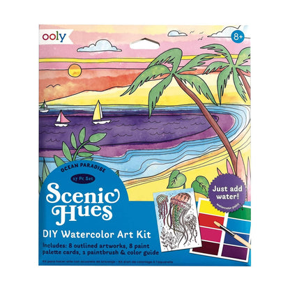 OOLY: Scenic Hues D.I.Y. Watercolor Kit Ocean Paradise
