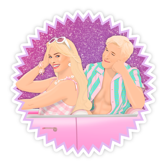 Shop Trimmings: Barbie Movie Barbie & Ken Margot Robbie Ryan Gosling Sticker