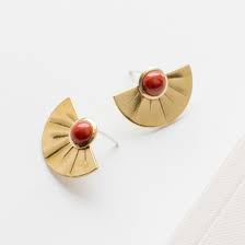 Purpose Jewelry: Oasis Studs (Brass)