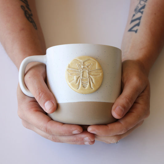 Prodigal Pottery: Bee Cabin Mug
