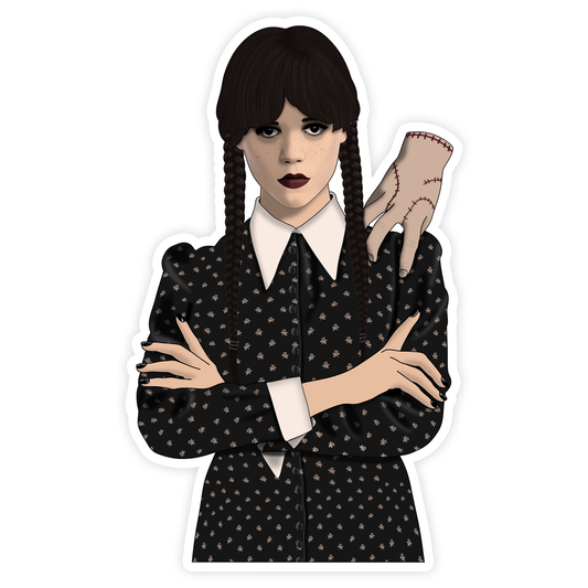 Shop Trimmings: Wednesday Addams Sticker