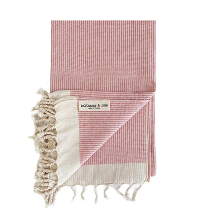 Balthazar & Rose Foutas Towels: Candy Cane Red