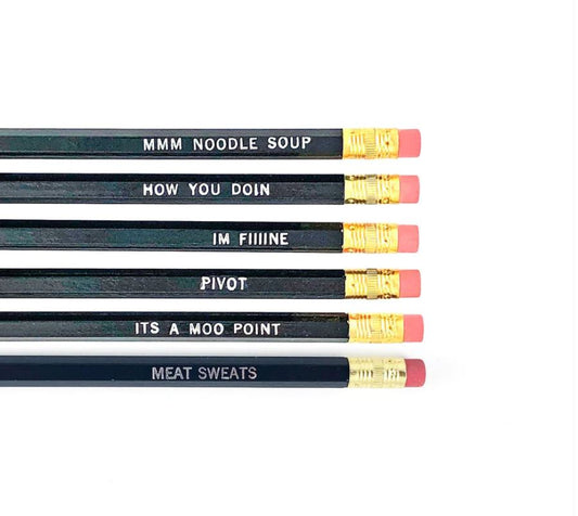 Grey Street Paper: Friends Set of 6 Pencils