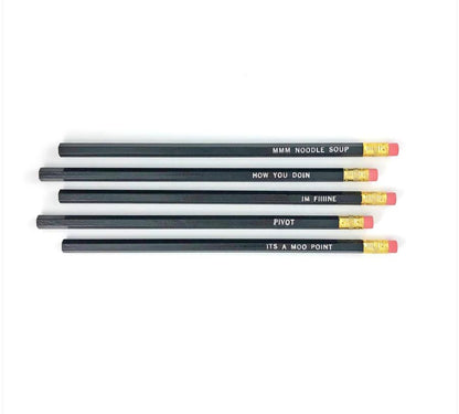 Grey Street Paper: Friends Set of 6 Pencils