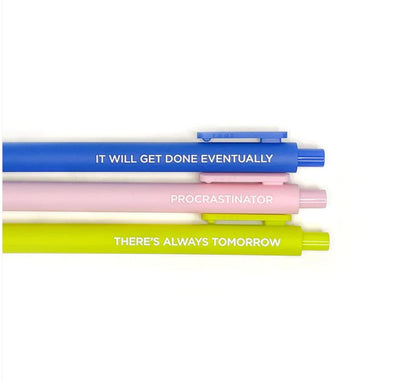 Grey Street Paper: Procrastinator Pen Set