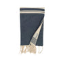 Balthazar & Rose Hand Towels: Flat Asymmetric Navy Blue