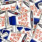 Grey Street Paper: Hear My Voice Sticker