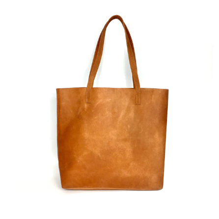 Made Free Leather Day Tote: Camel