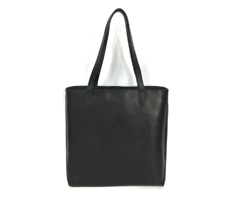 Made Free Leather Day Tote: Black
