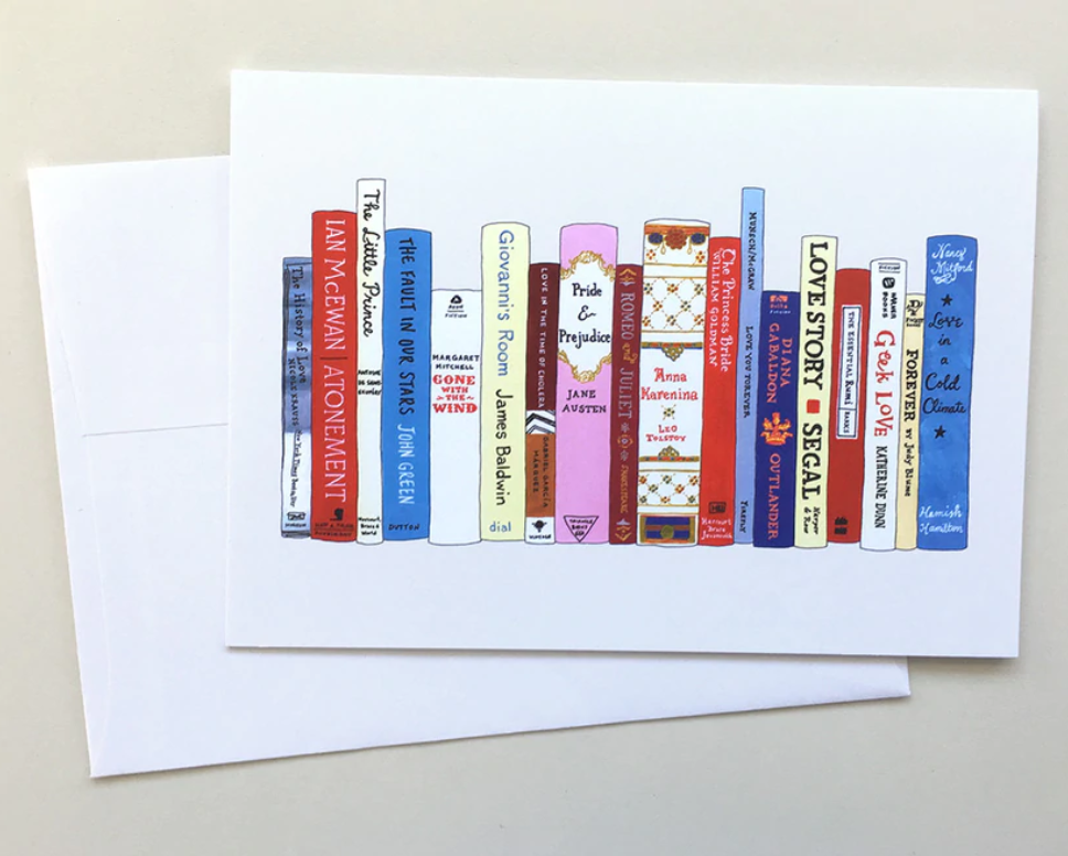 Ideal Bookshelf Greeting Card Single: Love