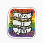 Grey Street Paper: Love Is Love Floral Pride Sticker