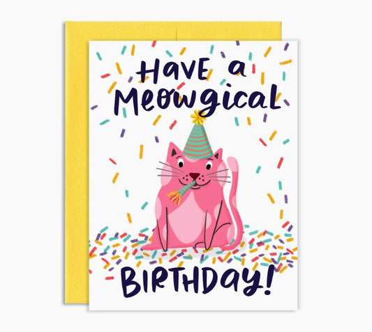 Grey Street Paper: Meowgical Birthday Card