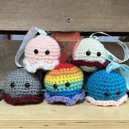 MTW Knit Plushies: Multi-Colored Octopus Mini Ornaments