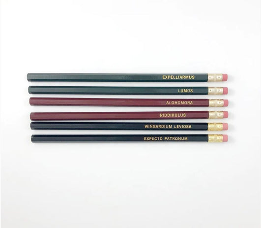 Grey Street Paper: Wizard Spells Set of 6 Pencils