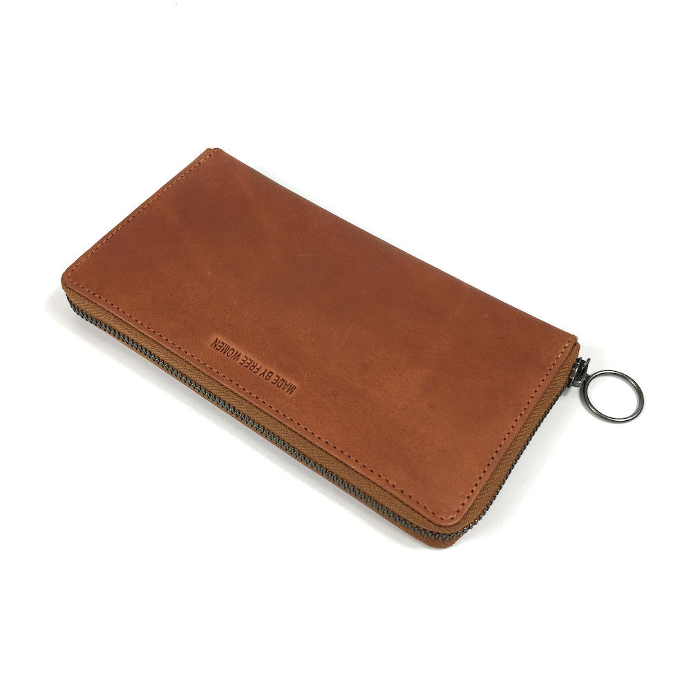 Made Free Zipped Wallet: Camel